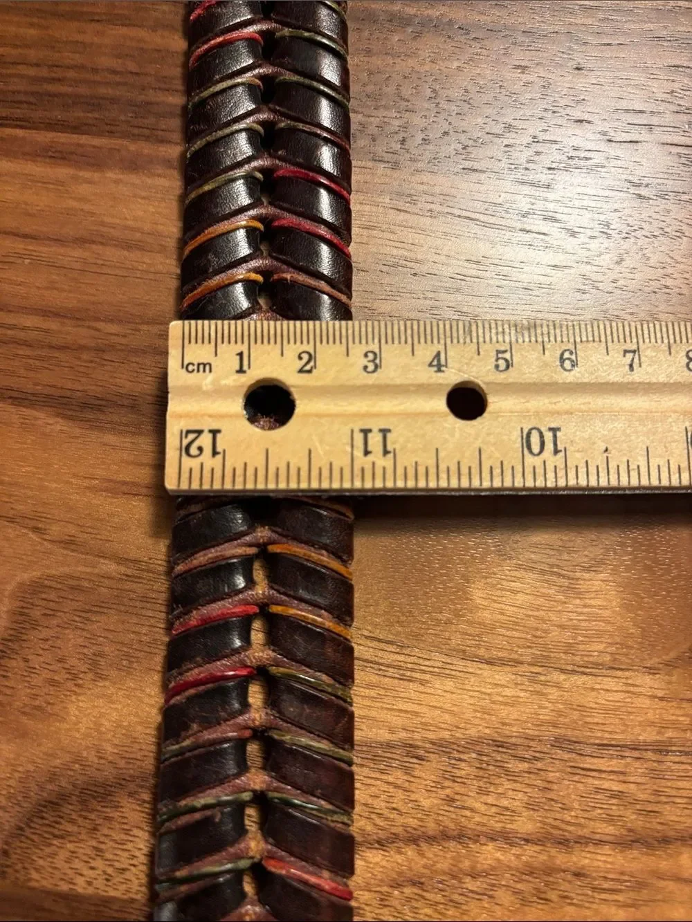 Martin Dingman Braided Leather Men's Belt with Silver Buckle - 42